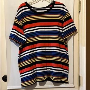 Flirtitude Red and Blue Short Sleeve Tee